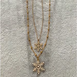 Vintage Double strand Snowflake necklace